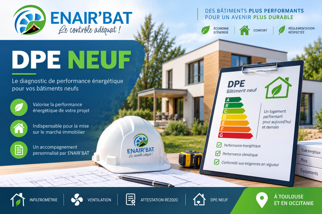 DPE Neuf à Toulouse – Diagnostic de performance énergétique ENAIR’BAT