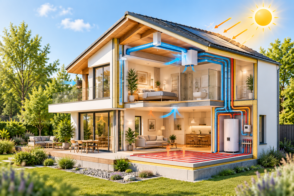 Performance énergétique d'une maison conforme à la RE2020